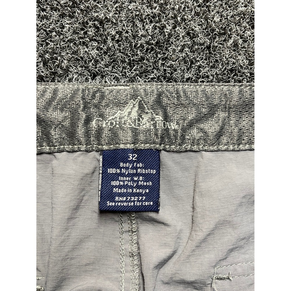 Croft & Barrow Mens Grey Nylon Ripstop Cargo Shorts Size 32 - Picture 2 of 5
